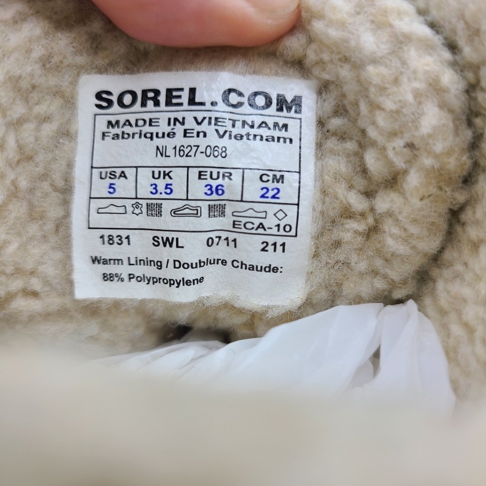 SOREL Tivoli Tweed Houndstooth Boots Size 5 Lace Up Waterproof Rain Snow - Picture 11 of 15
